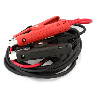 Battery charging cable with heavy-duty dura clamps