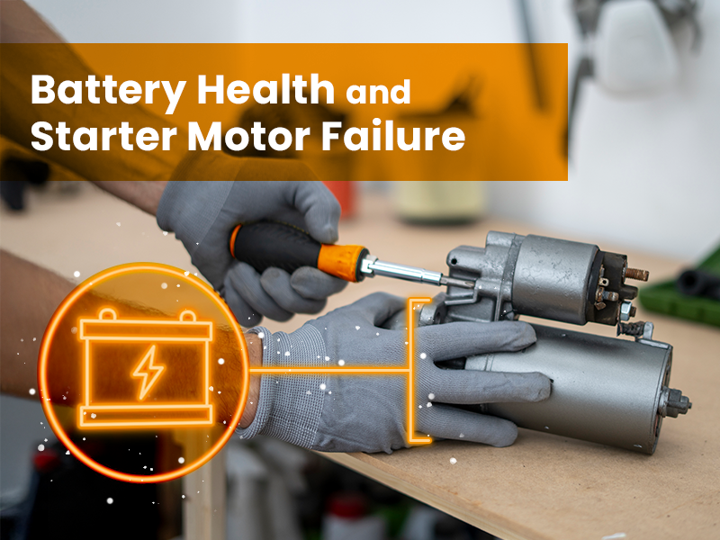 Are Battery Health and Starter Motor Failure Correlated?